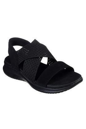 ultra flex - neon star fabric slipon women's sandals - black