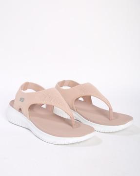 ultra flex t-strap slip-on sandals