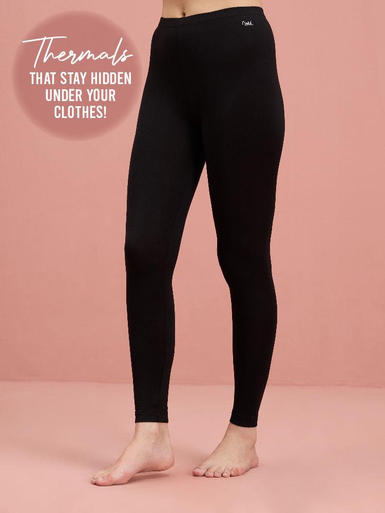 ultra light and soft thermal leggings that stay hidden under clothes-nyoe06 black