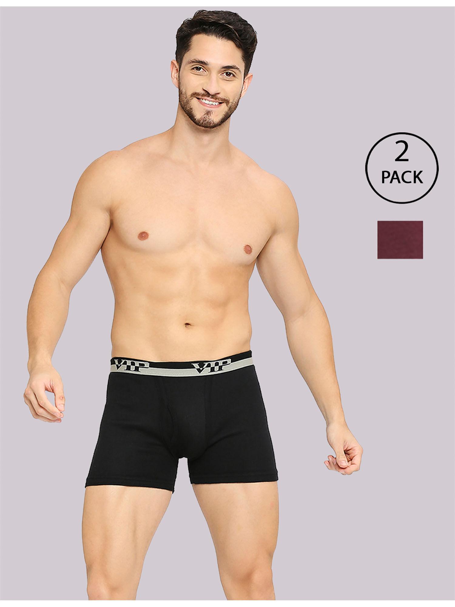 ultra men's essential cotton trunks in assorted colors (pack of 2)