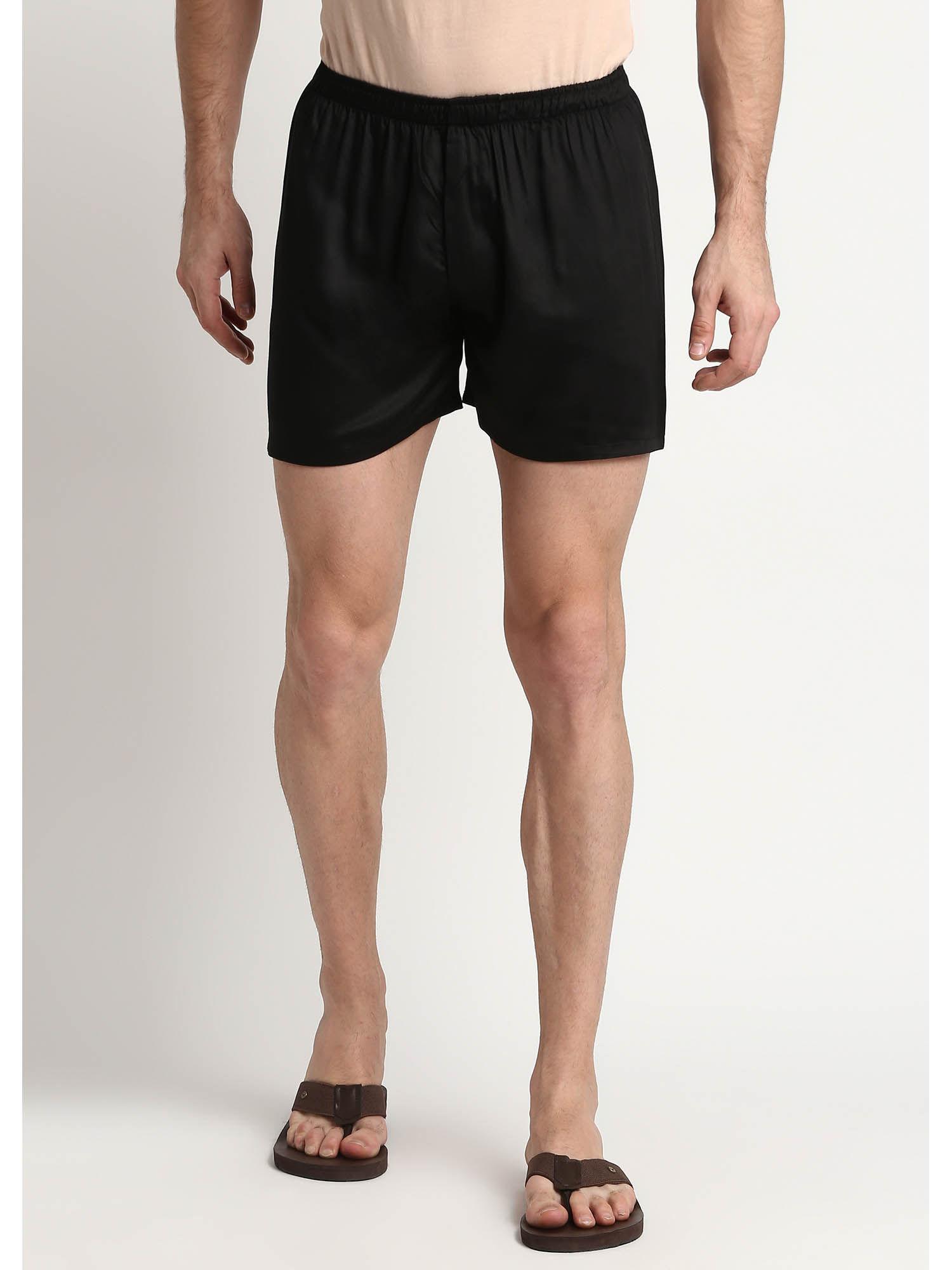 ultra soft black modal satin mens boxer