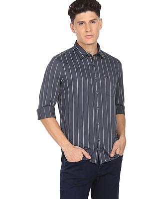 ultra soft vertical stripe casual shirt