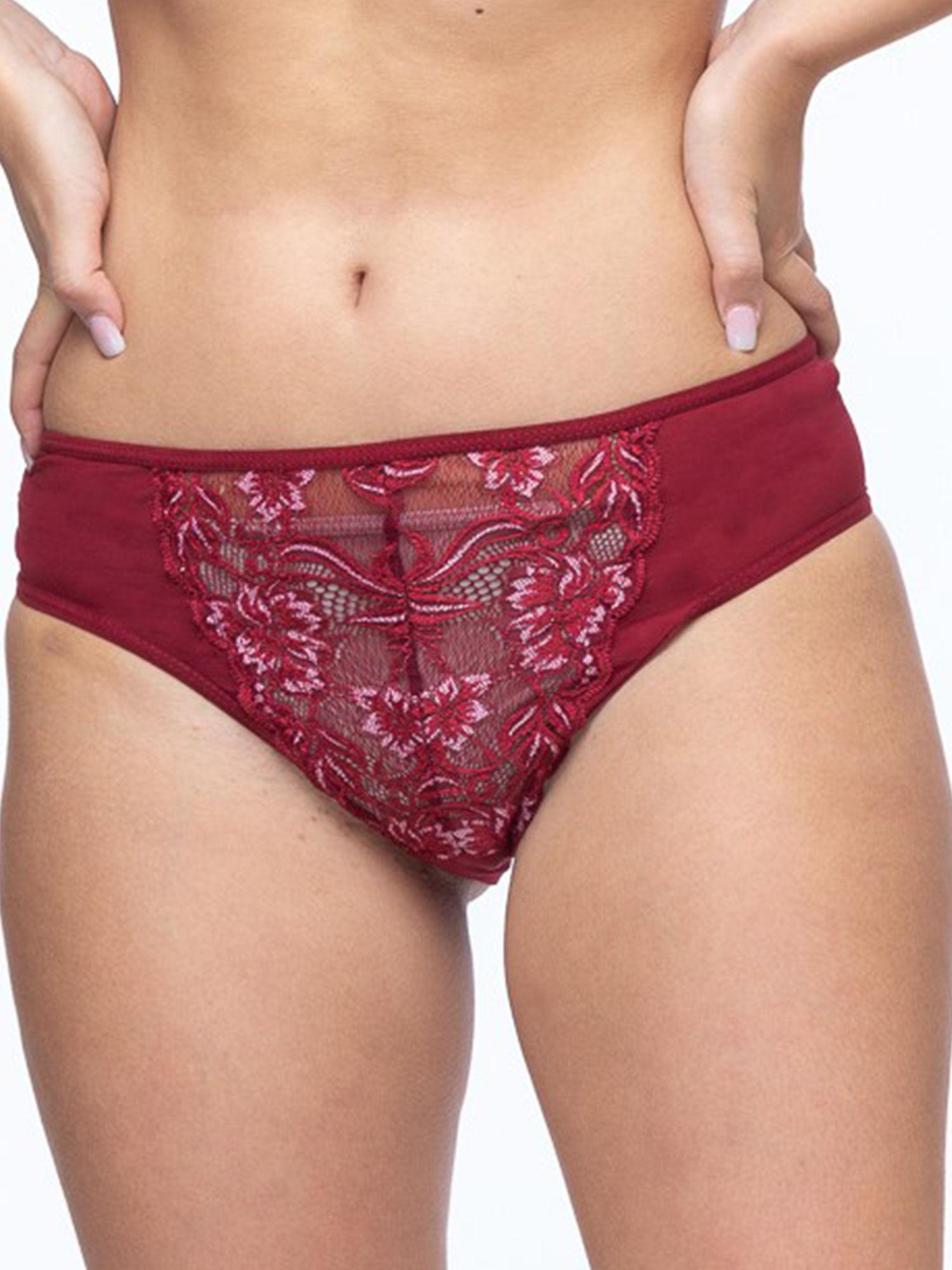 ulw-01w lacy wonders wine lace panty