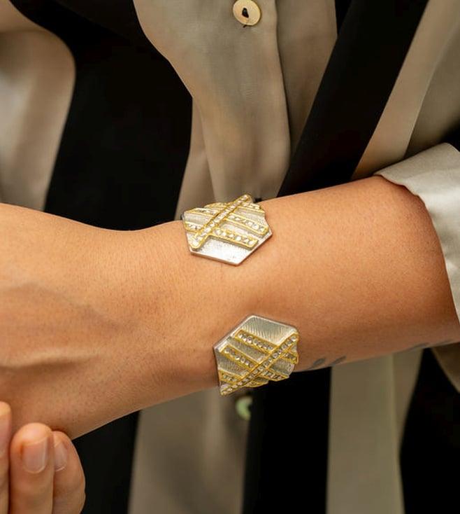 uncut by aditi the colette polki cuff in gold