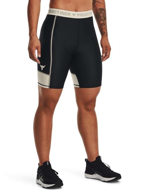 under armour black mid rise sports shorts