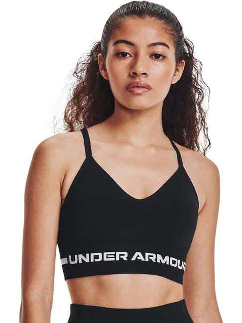 under armour black printed sports bra