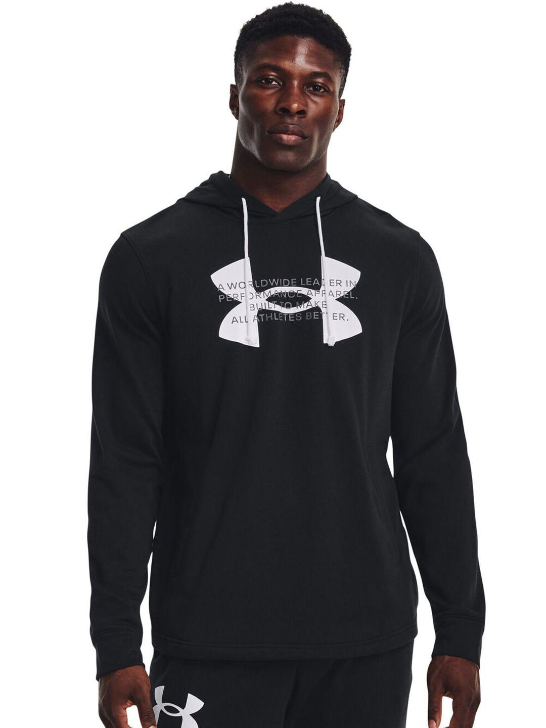 under armour graphic printed logo terry hooded pullover sweatshirt