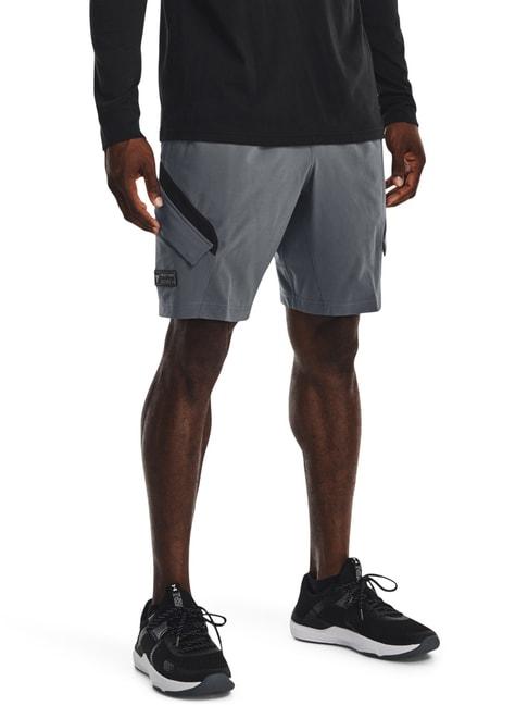 under armour gray fitted sports shorts