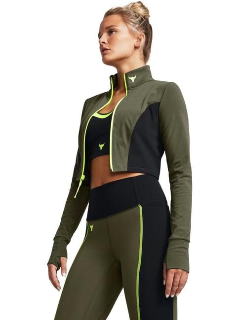 under armour green color-block sports jacket