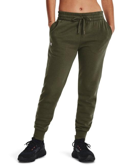 under armour green cotton mid rise sports joggers