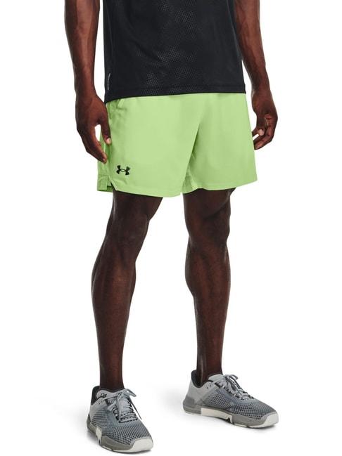 under armour green fitted sports shorts