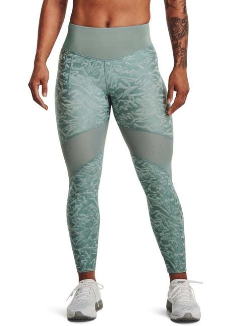 under armour green printed sports tights