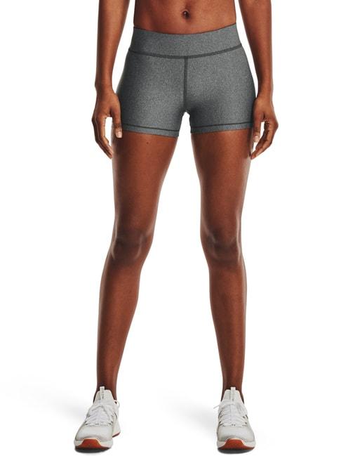 under armour grey mid rise sports shorts