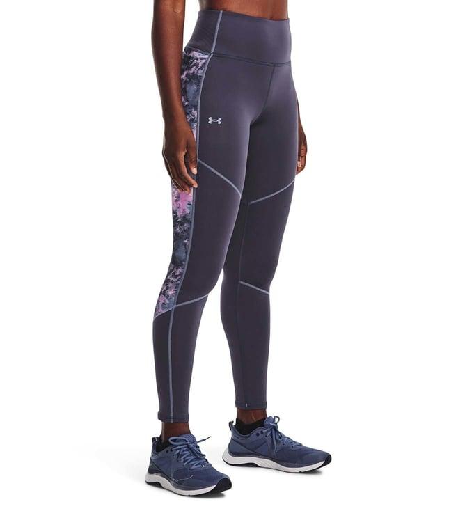 under armour grey printed full-length sports leggings