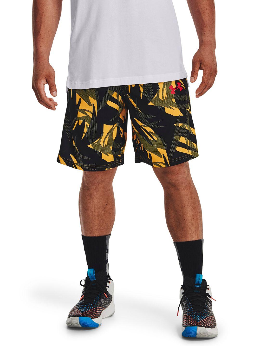 under armour men printed loose fit low-rise sports shorts