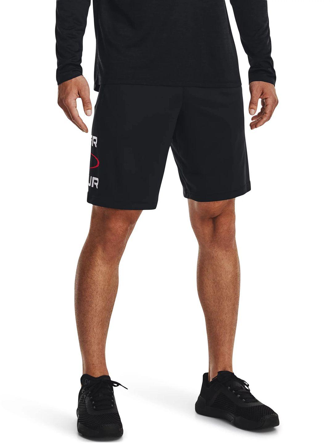 under armour men typography printed loose fit low-rise training sports shorts