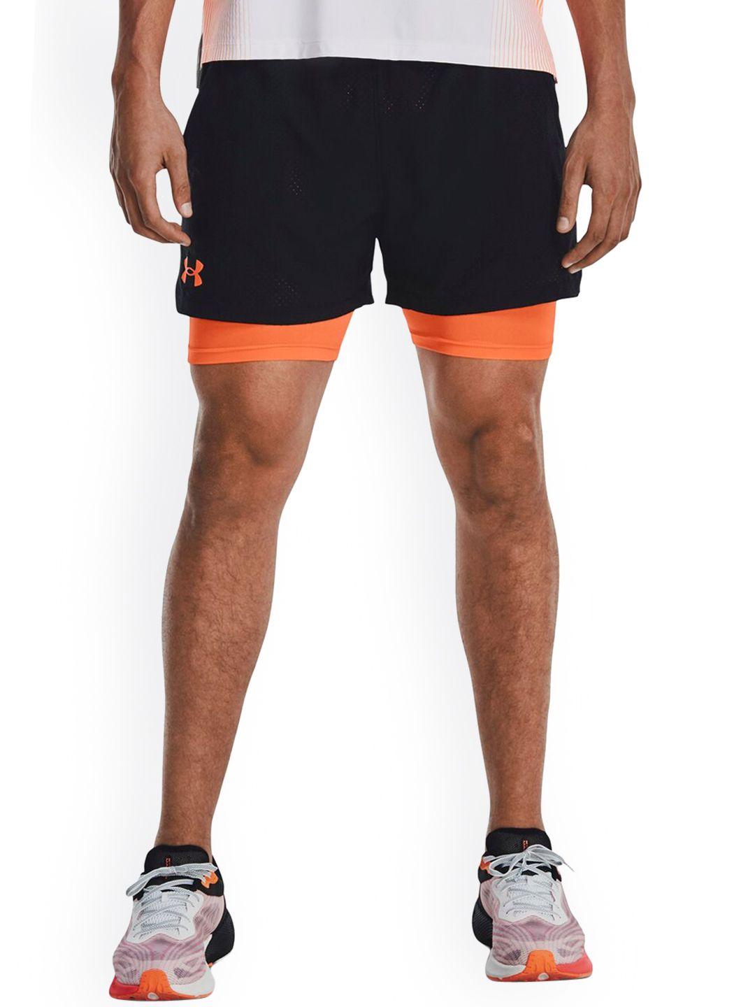 under armour men vanish woven 2-in-1 vent brand logo printed sports shorts