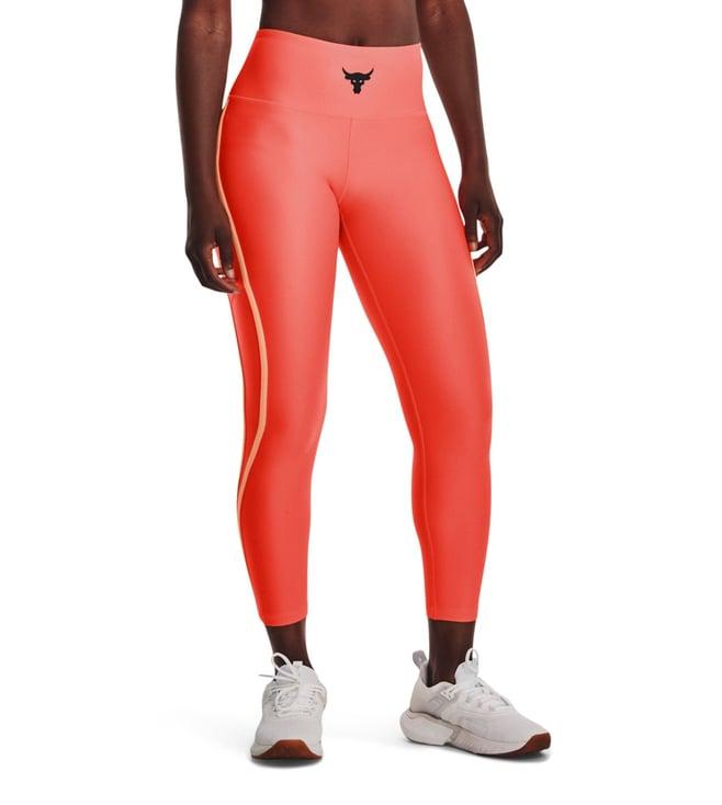 under armour orange project rock super fit leggings