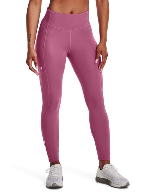 under armour pink mid rise sports tights