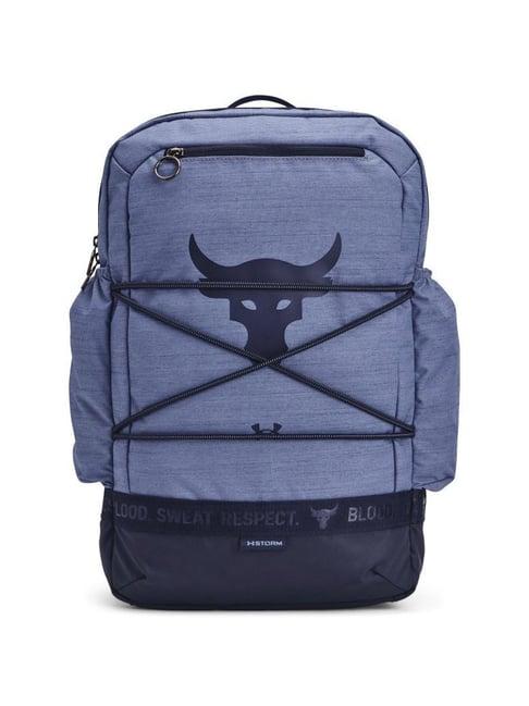 under armour project rock brahma blue polyester solid backpack