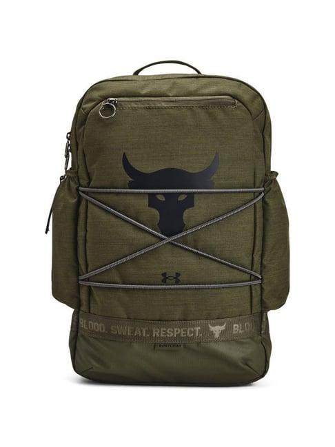 under armour project rock brahma green polyester solid backpack
