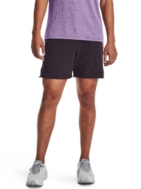 under armour purple super fit printed sports shorts