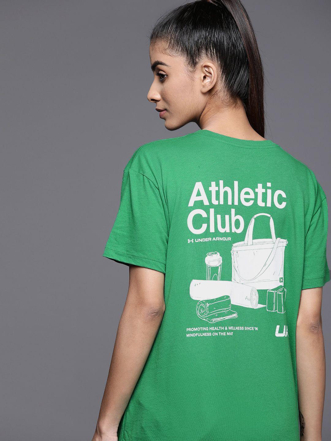 under armour quick-dry vintage athletic club back printed loose sports t-shirt