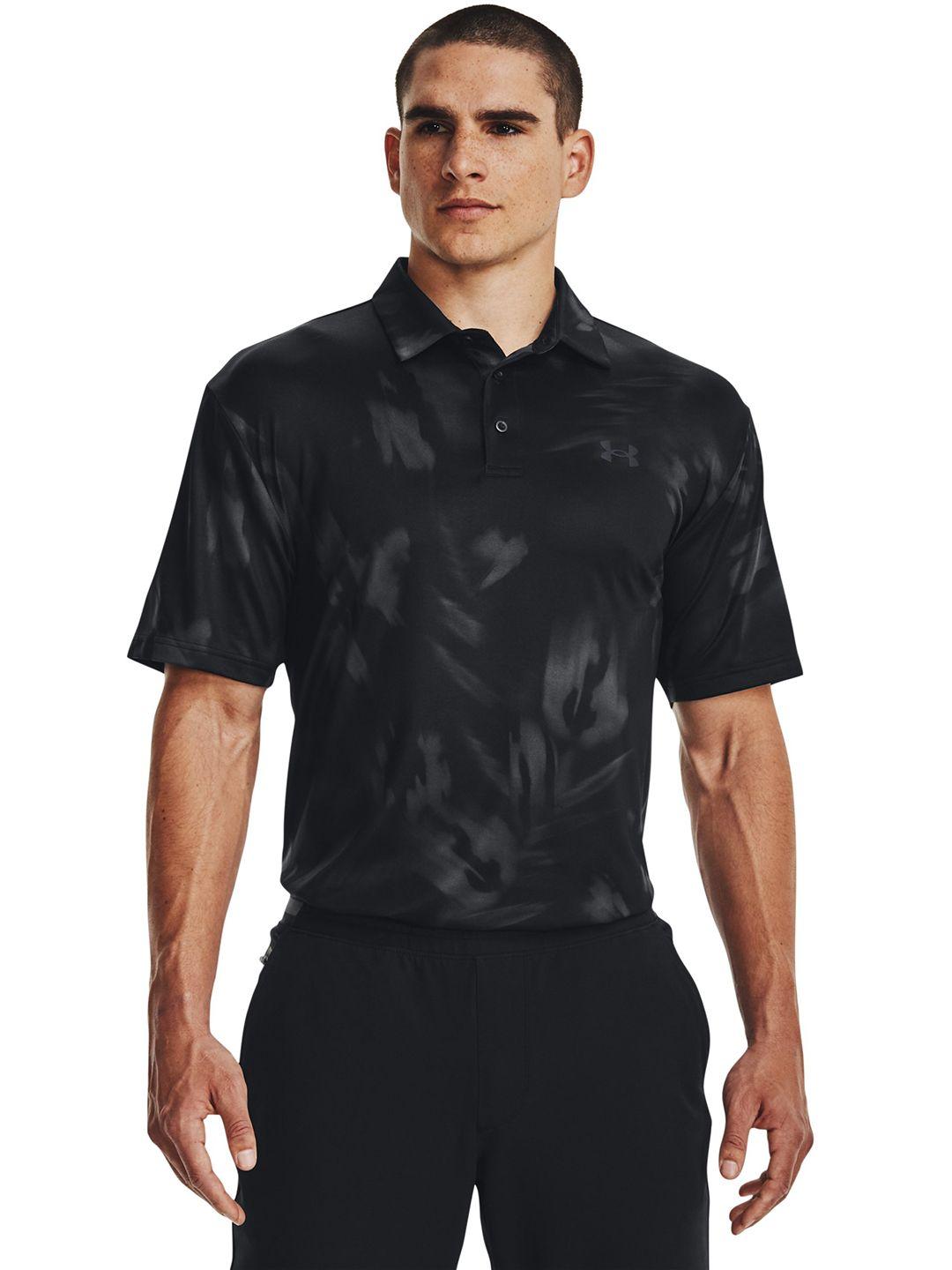 under armour tie and dyed polo collar loose t-shirt