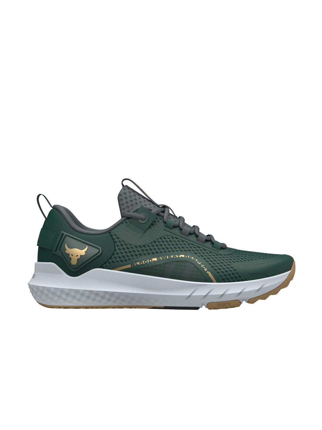 under armour unisex green textile training or gym shoes