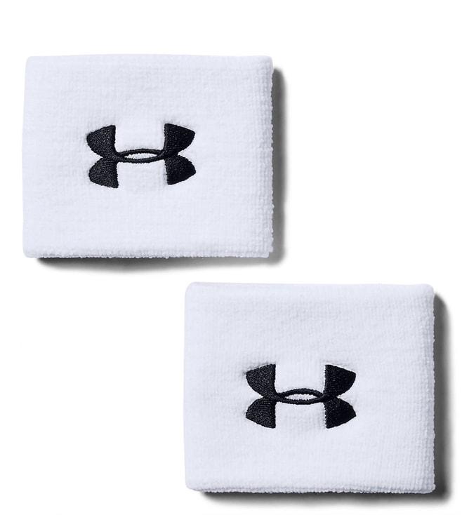 under armour white performance wristband - pack of 2