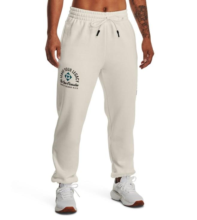 under armour white project rock loose fit joggers