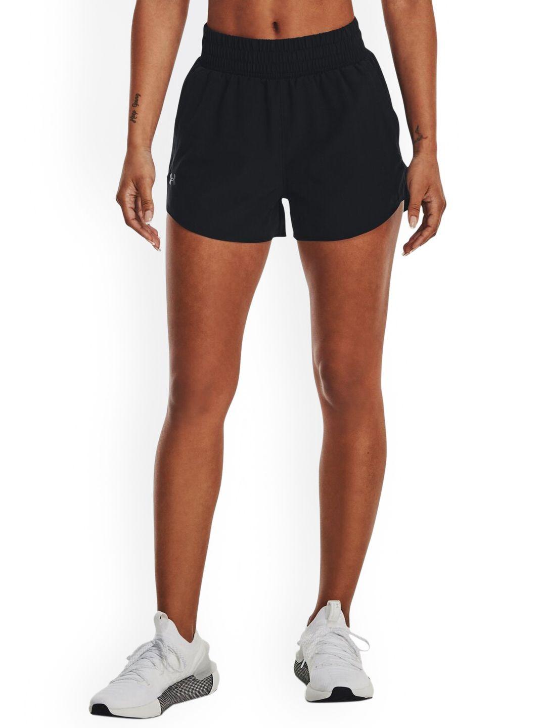 under armour women flex woven 3in loose-fit mid-rise sports shorts