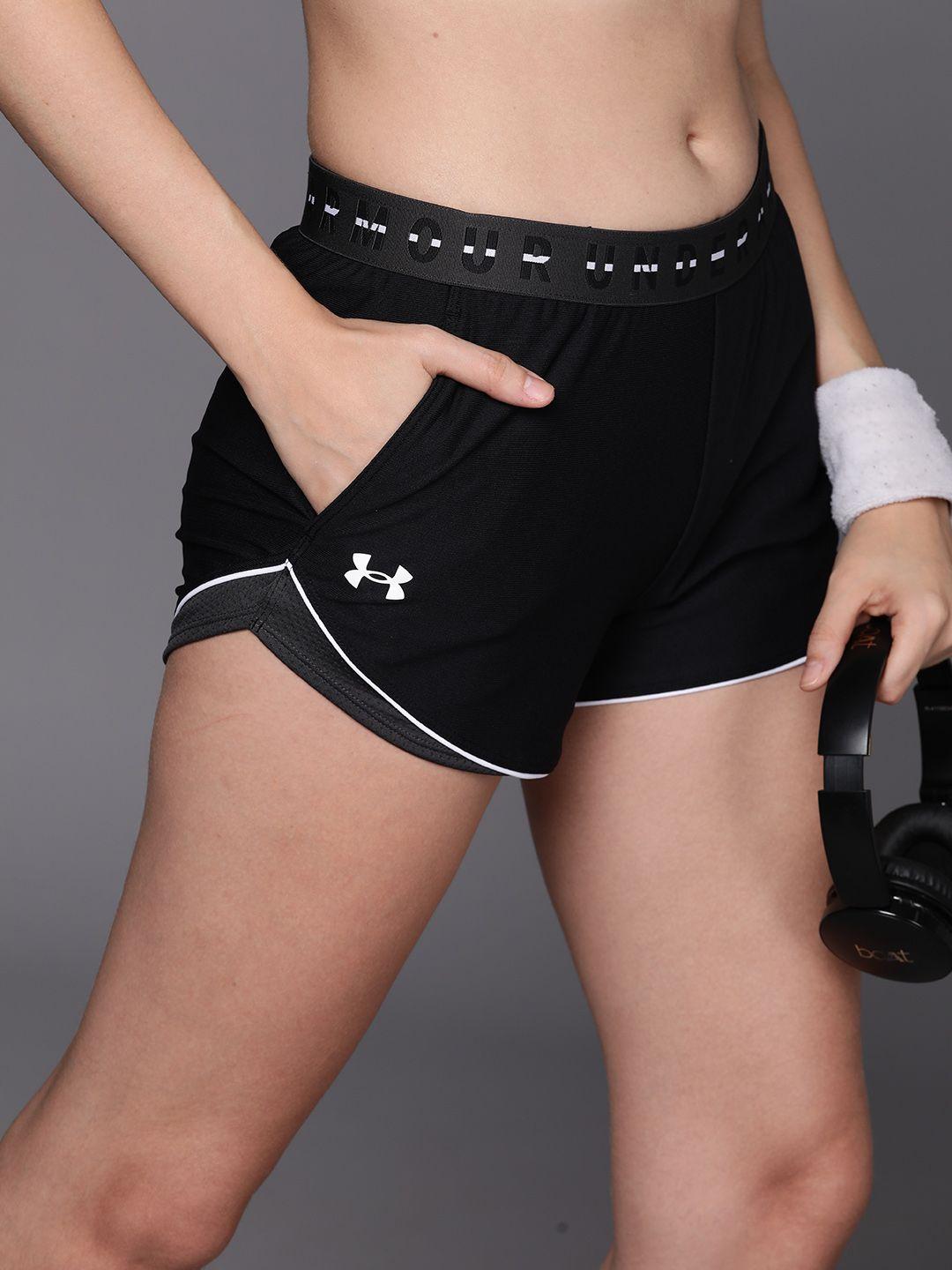 under armour women loose fit play up colorblock sports shorts
