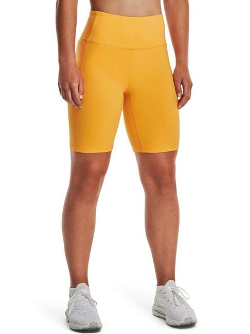under-armour-yellow-high-rise-sports-shorts