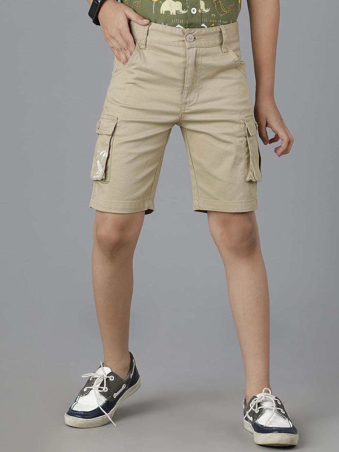 under fourteen only boys cotton cargo shorts