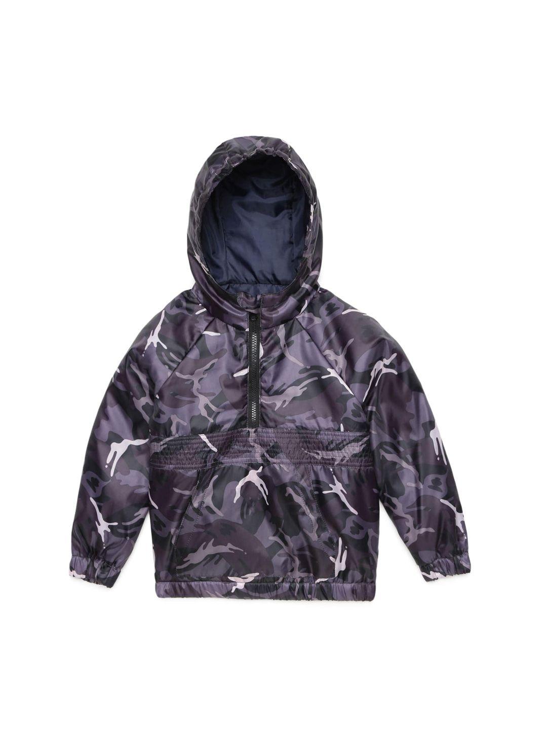 under fourteen only boys grey camouflage padded jacket
