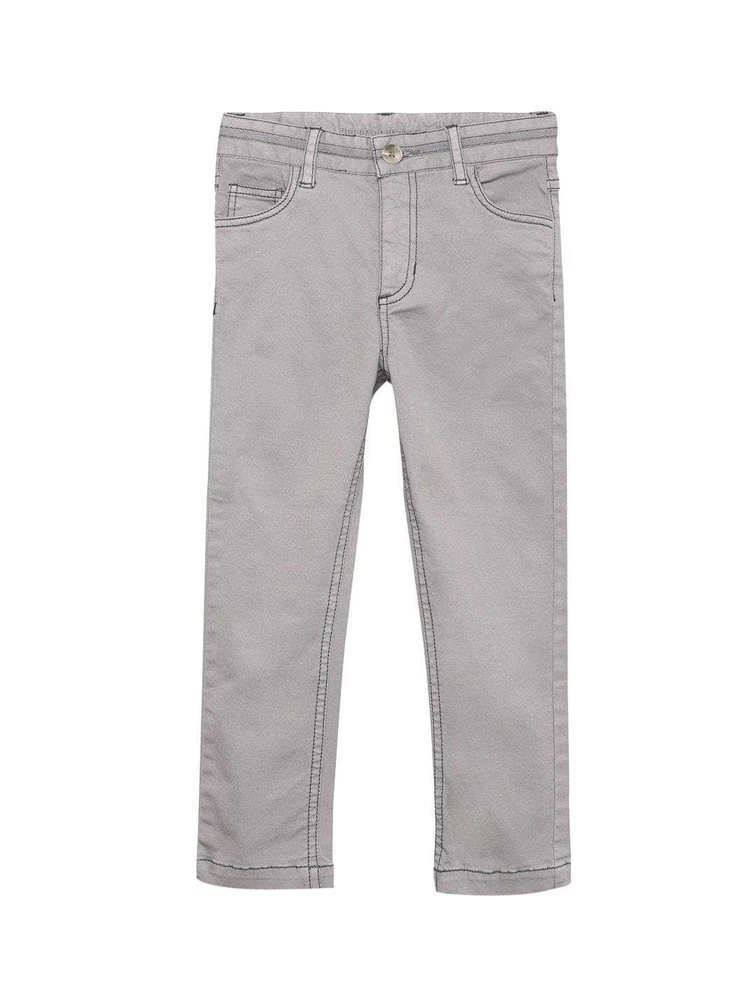 under fourteen only boys grey slim fit trousers