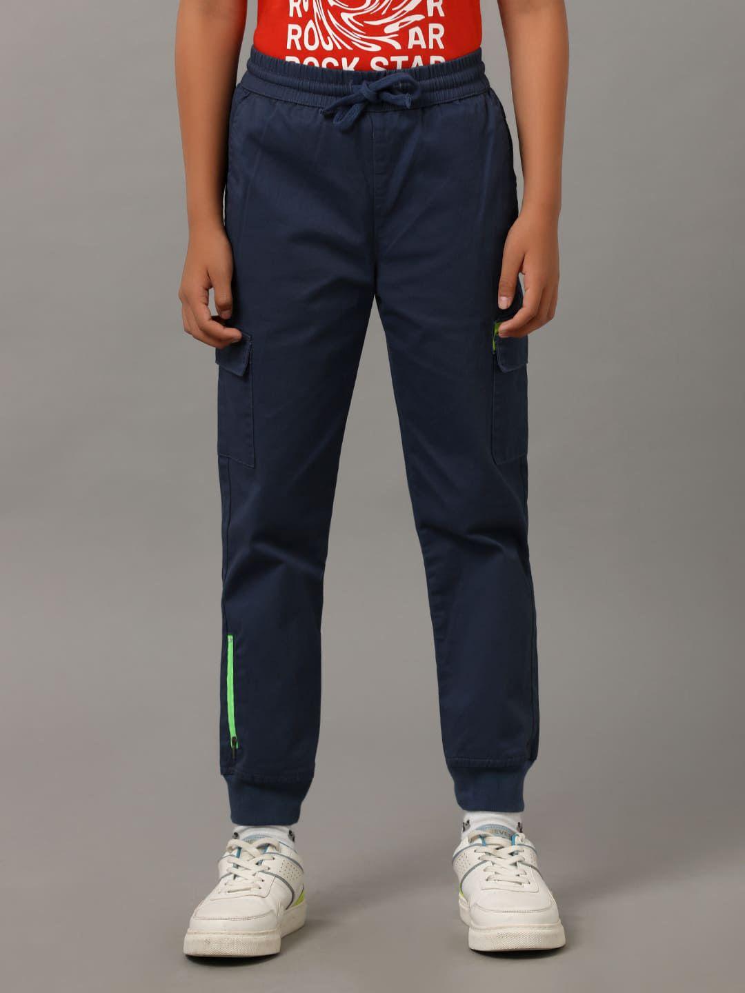 under fourteen only boys mid rise loose fit cargo trouser