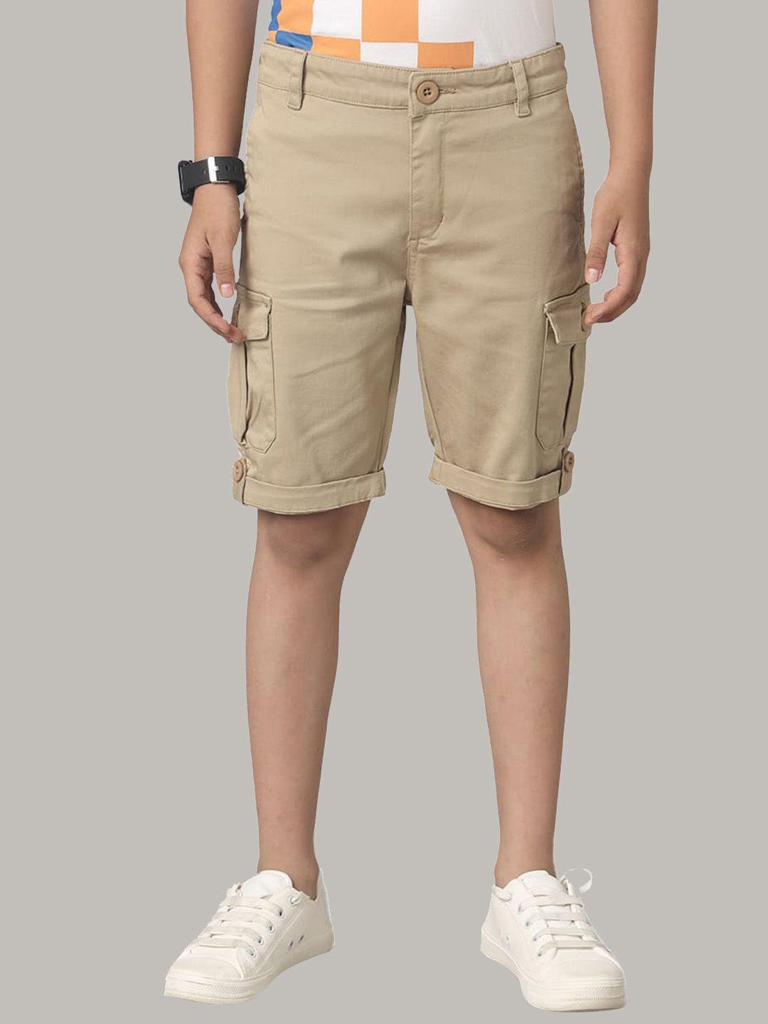 under fourteen only boys mid-rise cotton cargo shorts