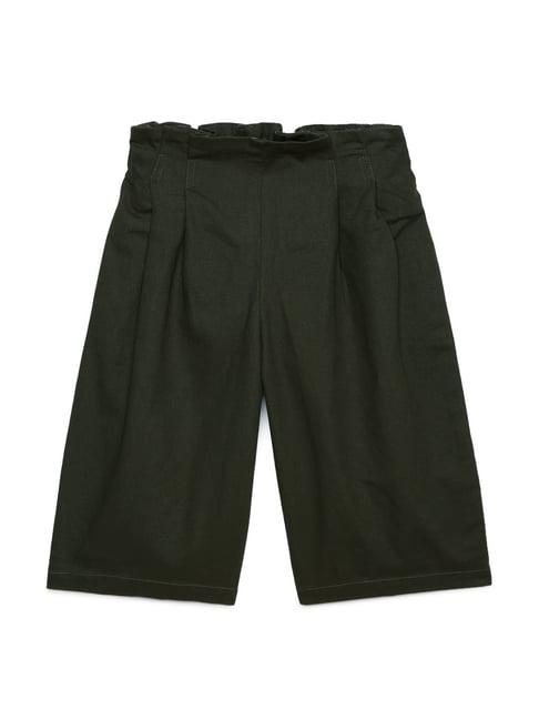 under fourteen only kids green solid culottes