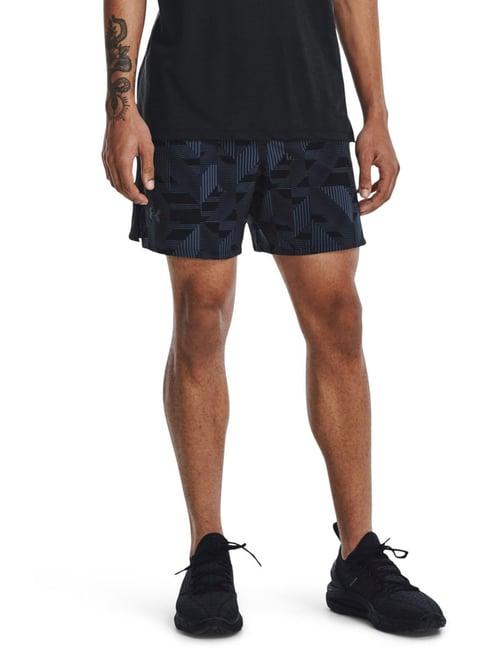 under armour black classic fit printed sports shorts