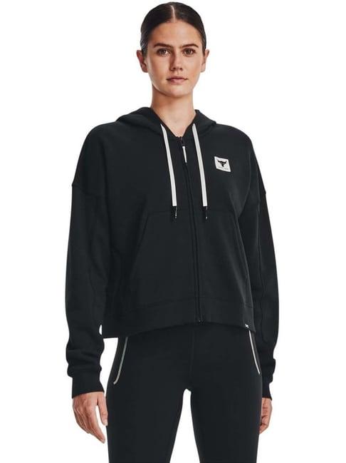 under armour black cotton logo print sports jacket