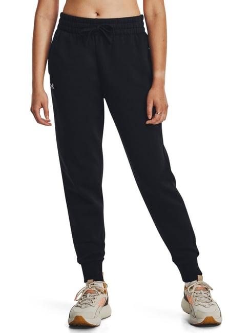 under armour black cotton mid rise sports joggers