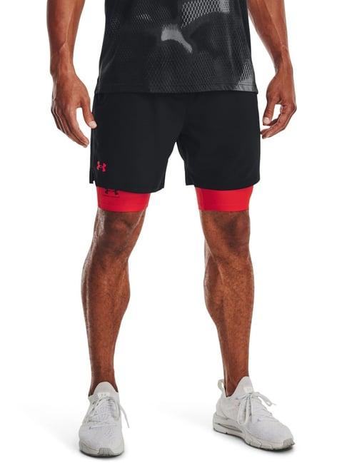 under armour black fitted sports shorts