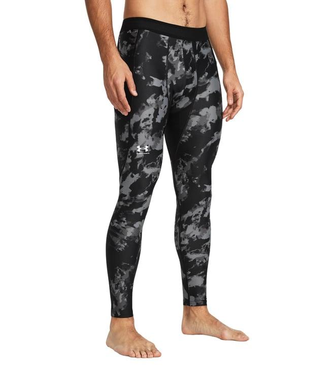 under armour black heatgear iso-chill printed leggings