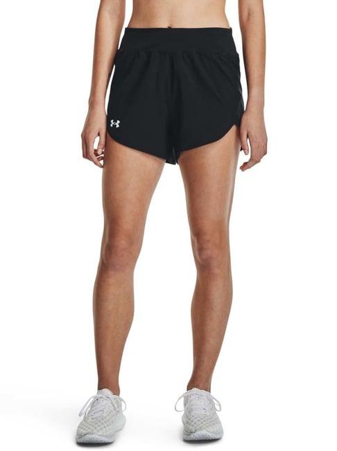 under armour black high rise sports shorts