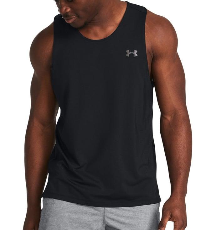 under armour black launch elite singlet t-shirt