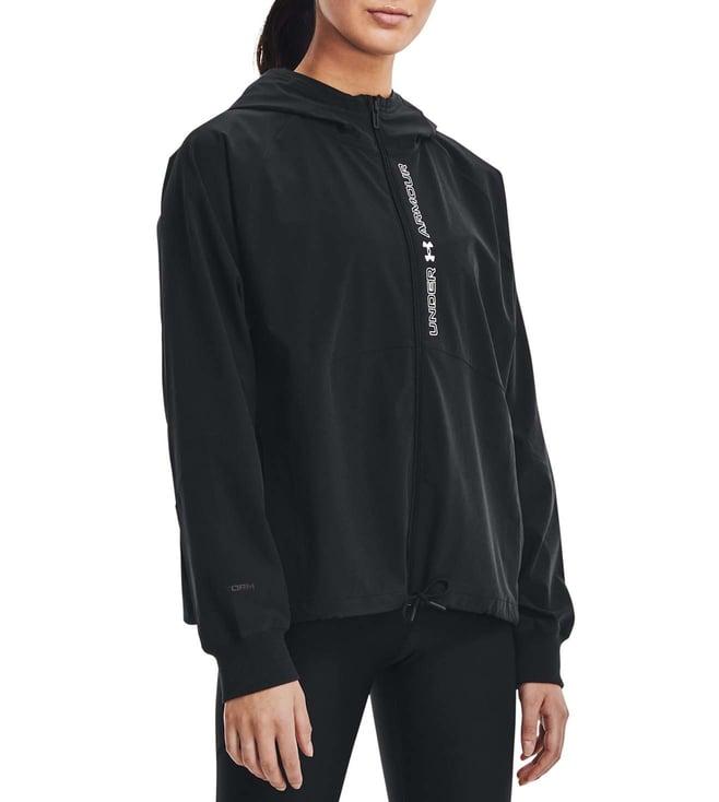 under armour black logo loose fit hoodie