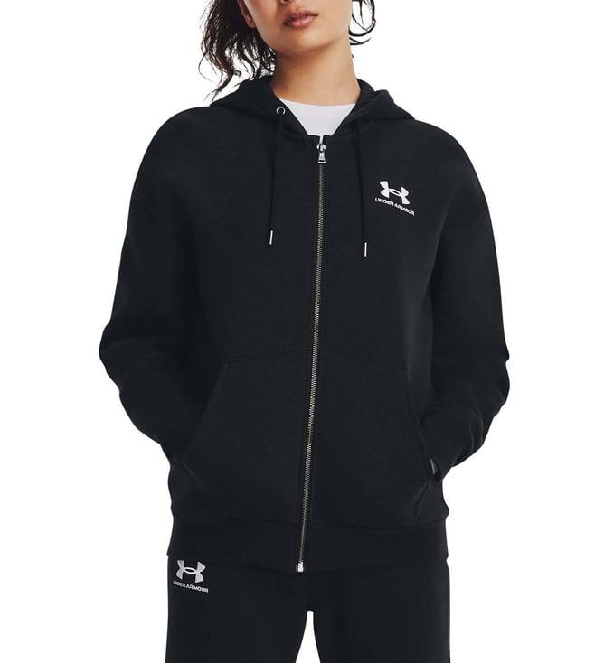 under armour black logo loose fit hoodie