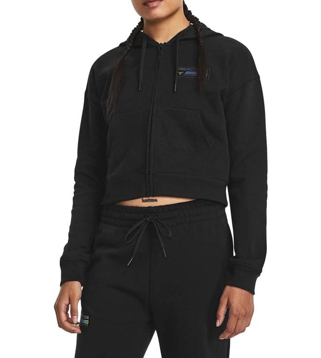 under armour black logo loose fit hoodie